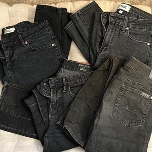 Bundle of Size 26 black jeans (4 total)